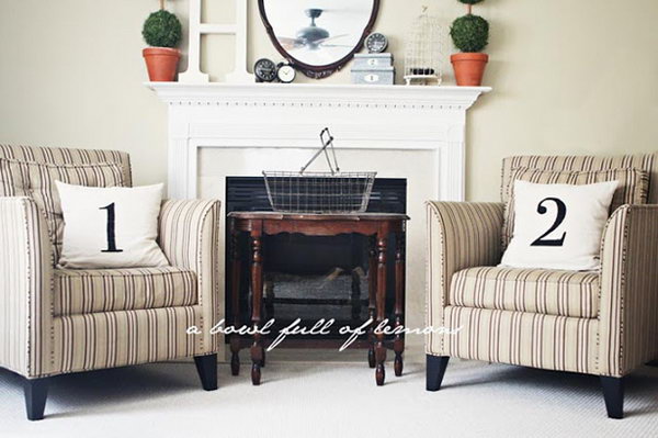 How to Make Pottery Barn Number Pillows 