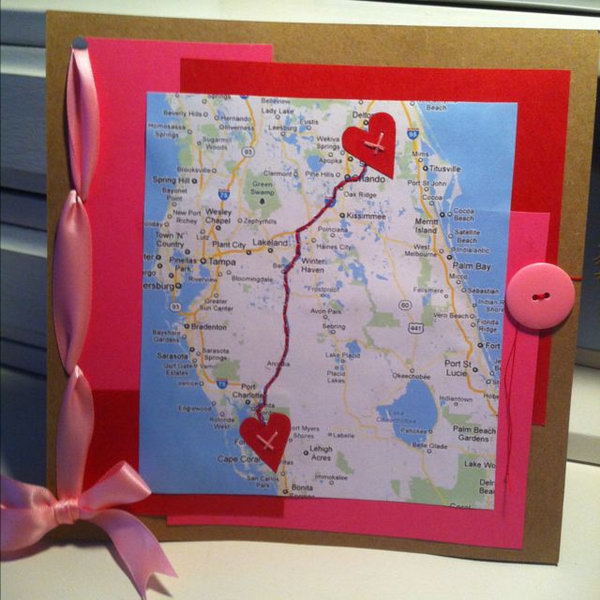 A cute and romantic scrapbooking idea for your long distance boyfriend. 