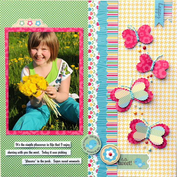Heart Butterflies. Making cute little butterflies with your heart puncher to decorate your scrapbook pages. Learn how to make it 