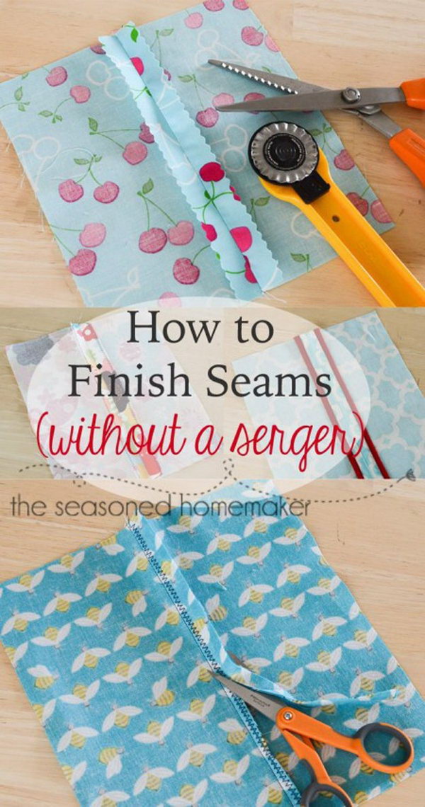 How to finish seams without a serger 