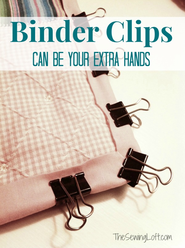 Use binder clips for sewing 
