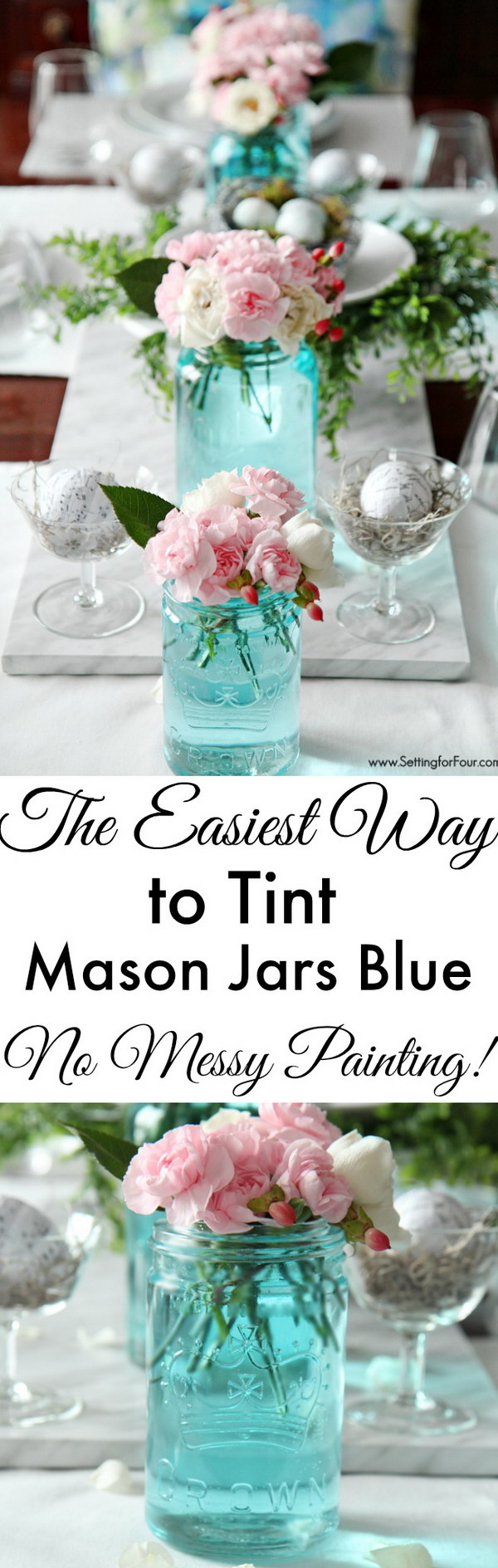 Beautiful Tint Mason Jars Blue 