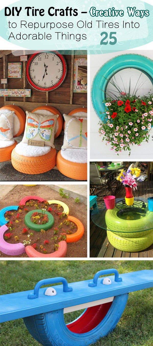 DIY Tire Crafts · Creative Ways to Repurpose Old Tires Into Adorable Things!