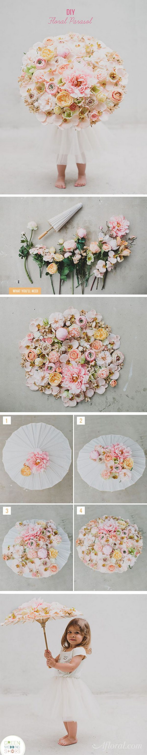 DIY Floral Parasol. 