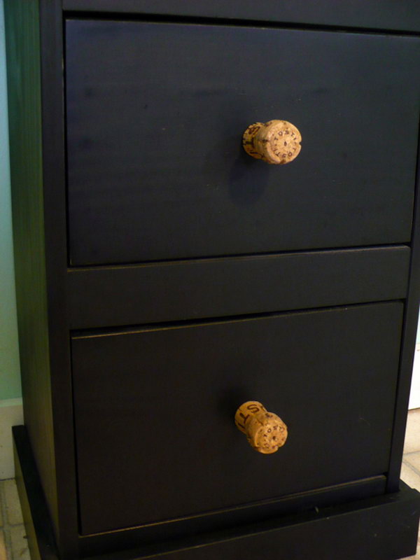 DIY Cork Drawer Knobs 