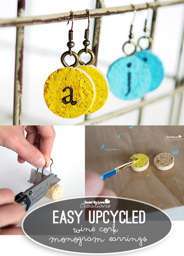 DIY Easy Monogram Earrings 