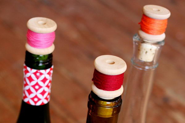 DIY Wine Cork Thread Spool