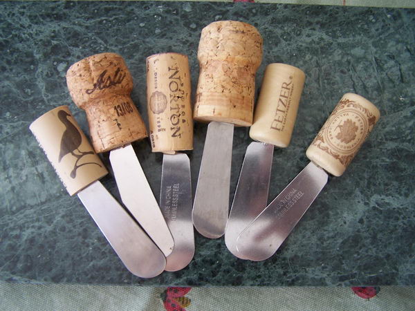 Wine Cork Cheese Knives 