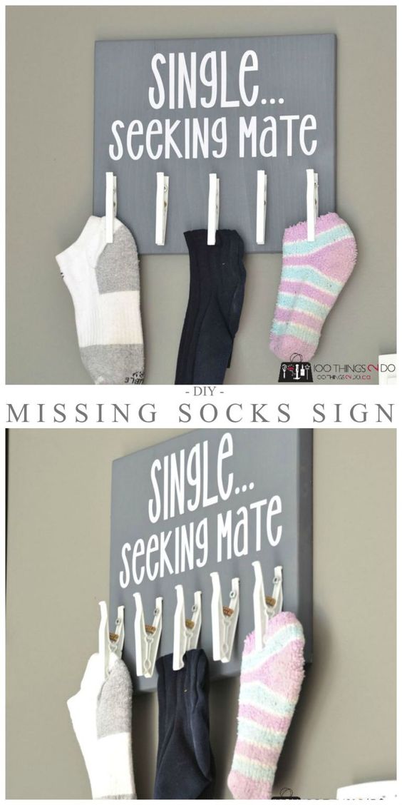 Lost Socks Wood Sign. 
