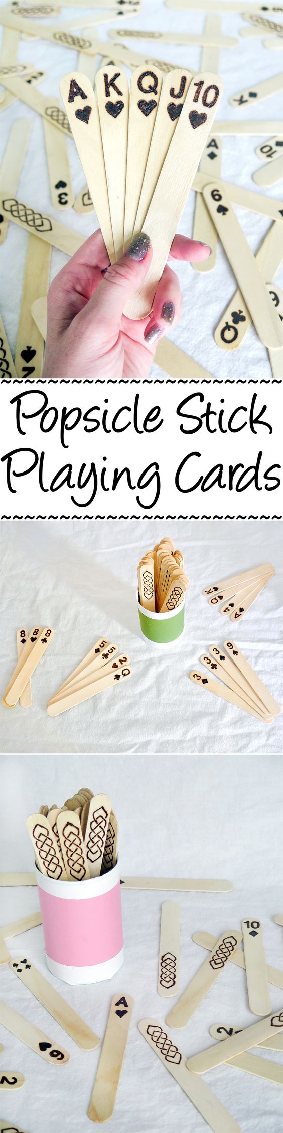 Popsicle Stick Playing Cards. 