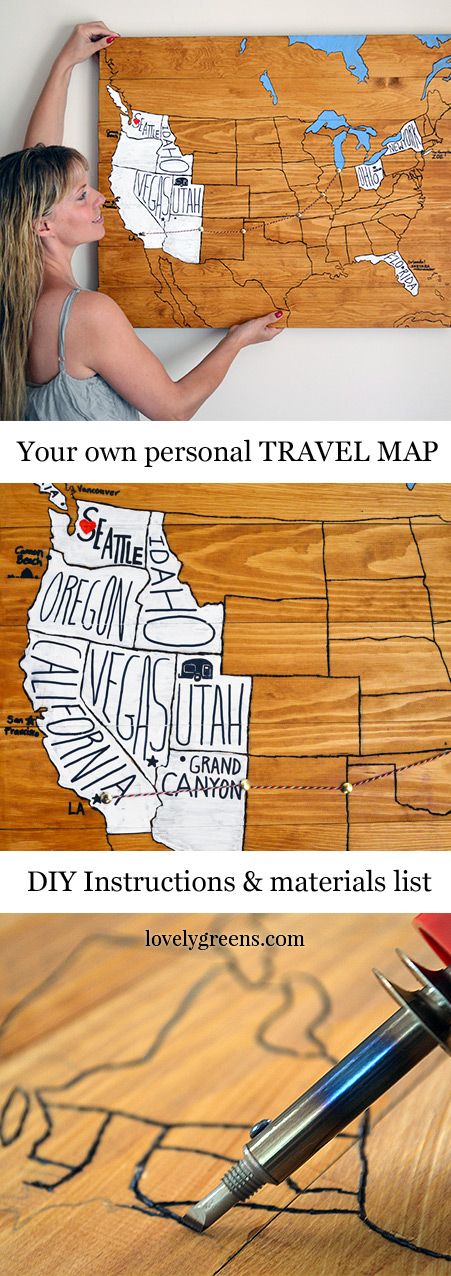 Remember Your Journeys and Adventures with a DIY Personal Travel Map. 