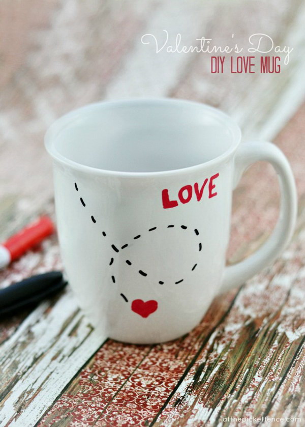 DIY Love Mug for Valentine’s Day. 