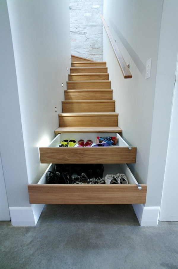 Stairs Drawers Hidden Storage. 