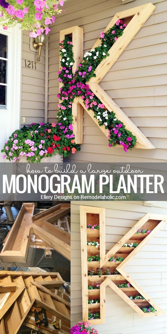 Add Some Spring Color to Your Front Porch With This Extra Large Monogram Planter. 