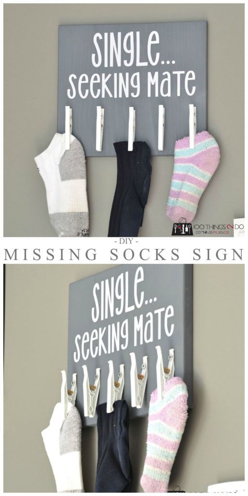 DIY Missing Socks Sign. 