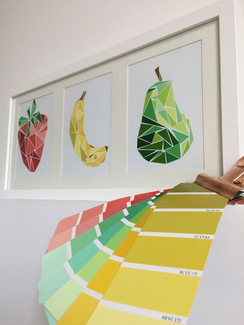 Collage Color Fruit Wall Art. 