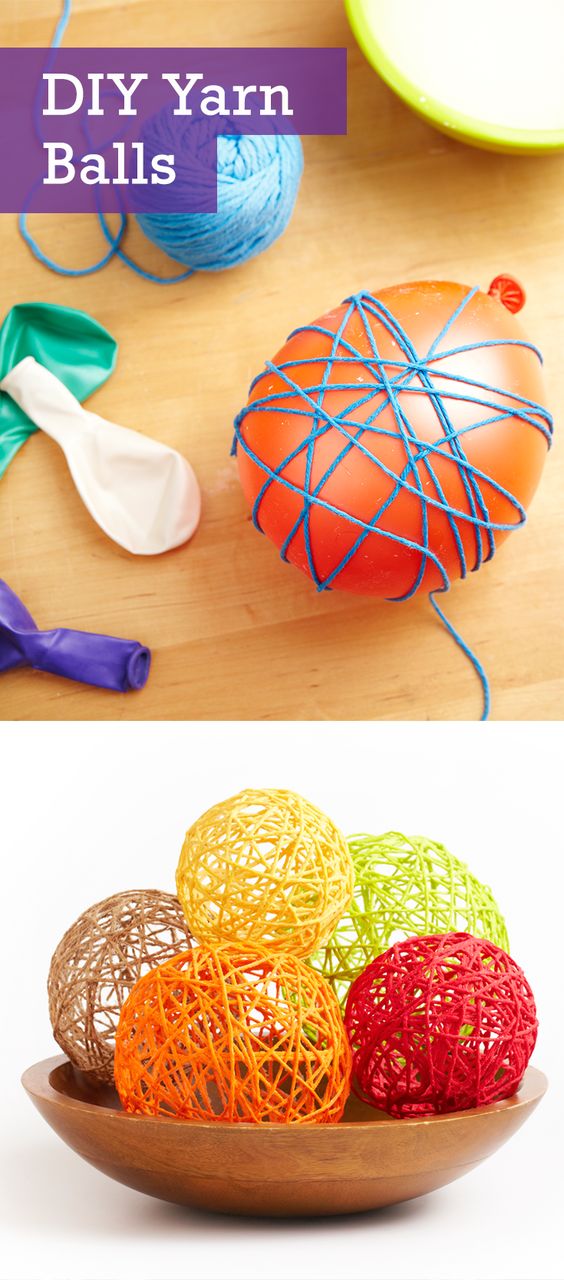 DIY Yarn Balls. 