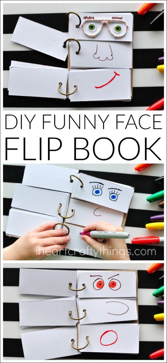 DIY Funny Face Flip Book. 