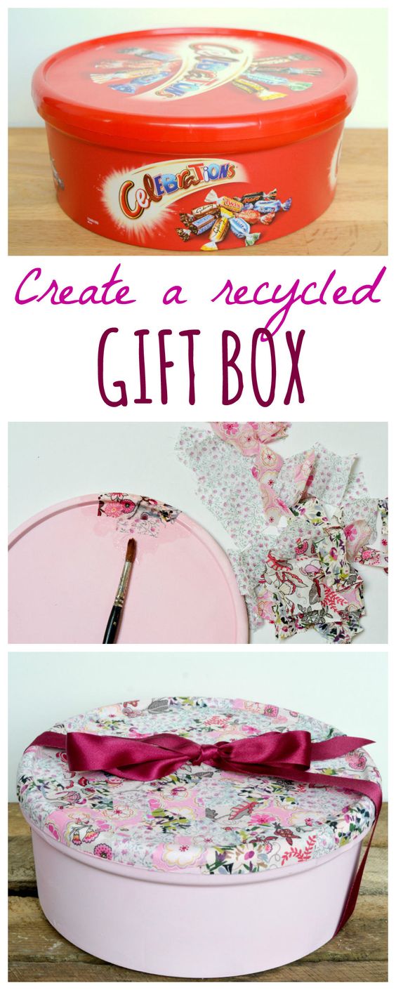 Recycle Sweet Tins Into Gift Boxes. 