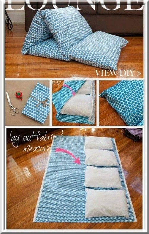 Easy DIY Pillow Bed. 