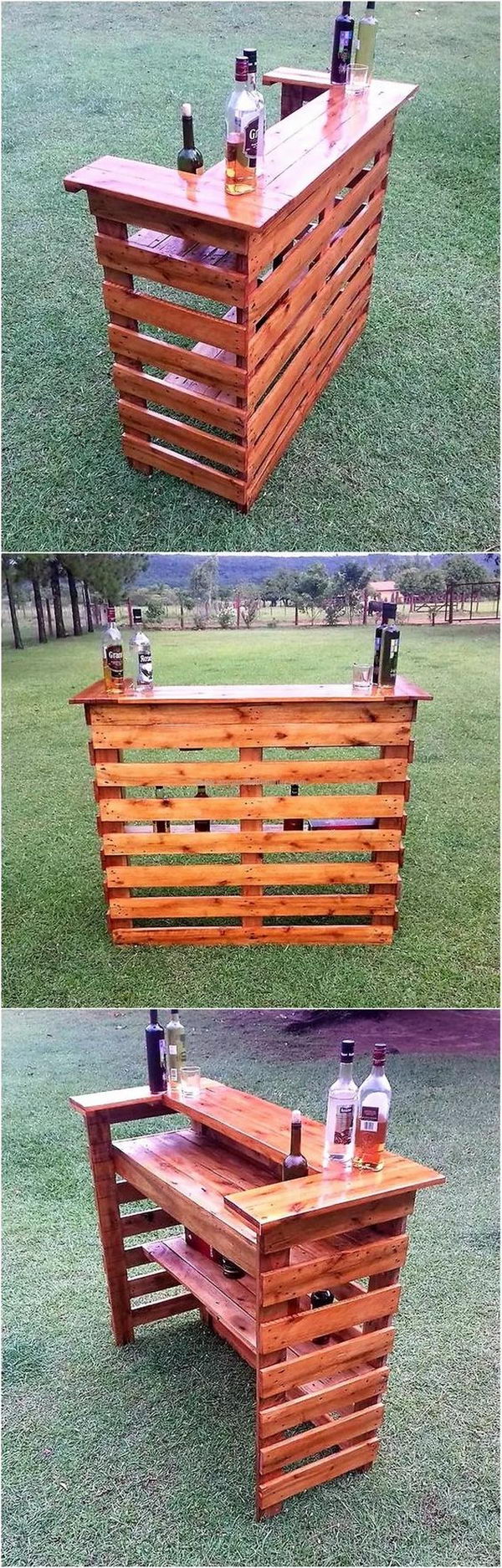 DIY Wood Pallet Bar. 