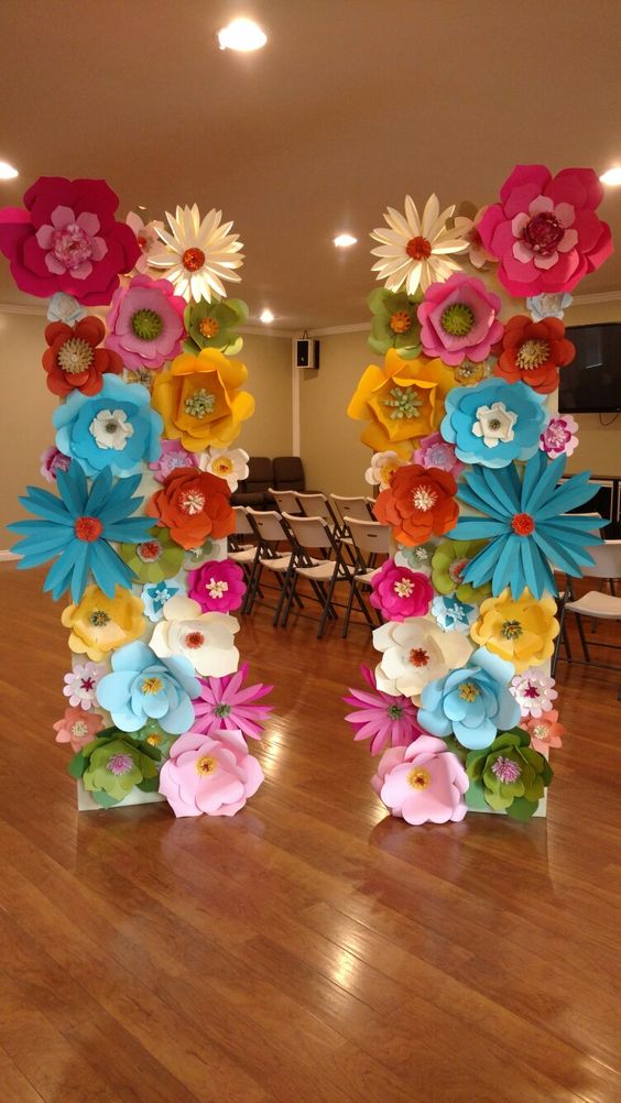 Paper Flower Wedding Decoration. 