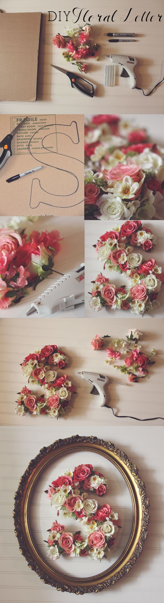 DIY Floral Letter. 