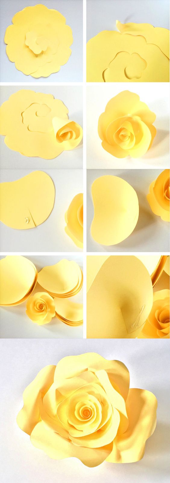 DIY Paper Roses With Free Printable Template. 