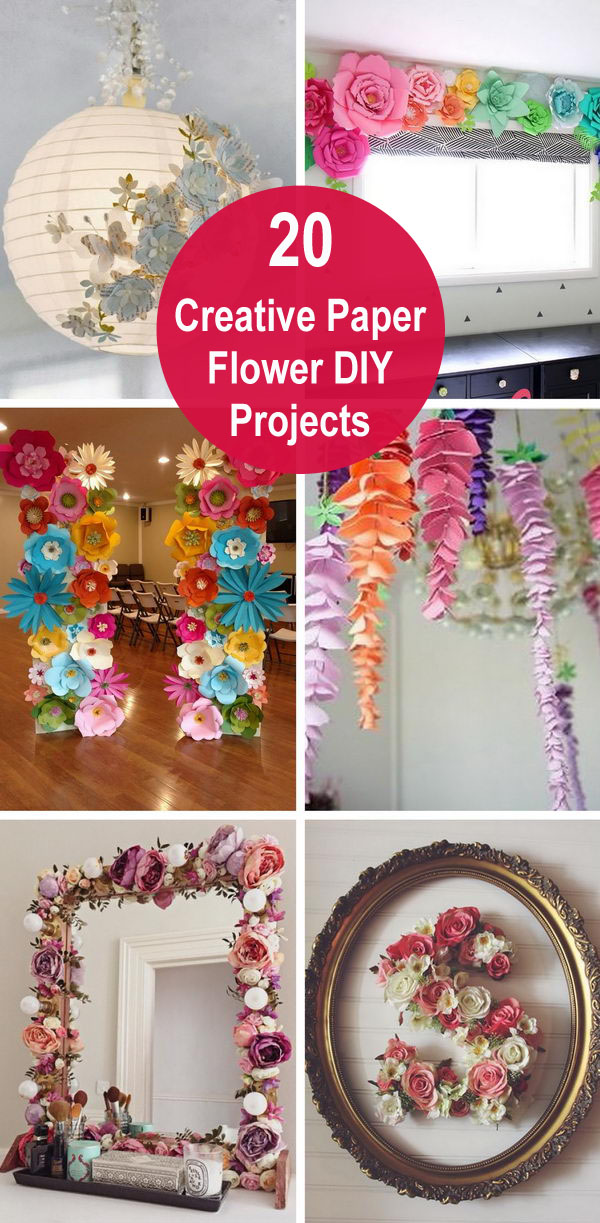 20 Creative Paper Flower Diy Projects For Your Home Decoration