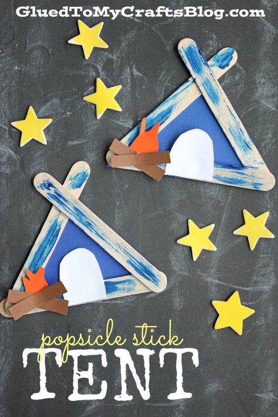 Popsicle Stick Tent. 