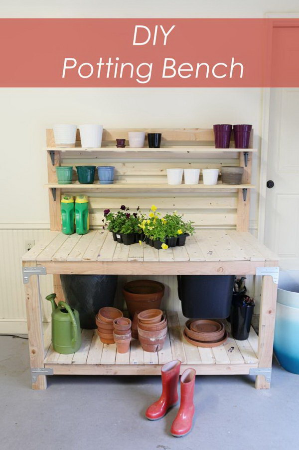 DIY Potting Bench. 