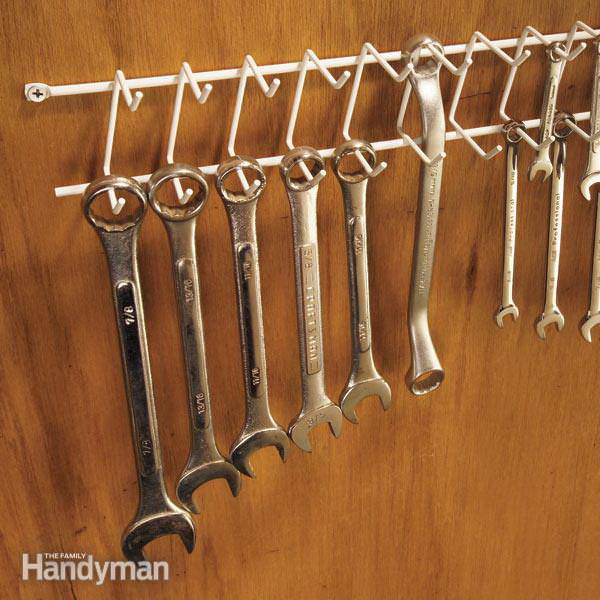 Wrenches Storage With Tie Rack. 