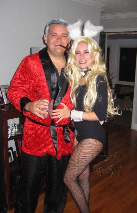 Hugh Hefner and Playboy Bunny Costumes. 