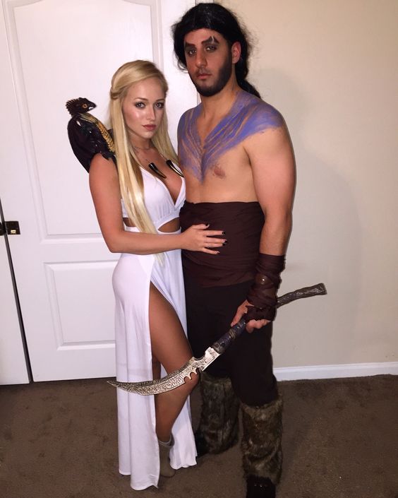 Khaleesi and Khal Drogo inspired Halloween Costume. 