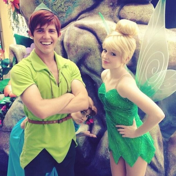 TinkerBell and Peter Pan. 