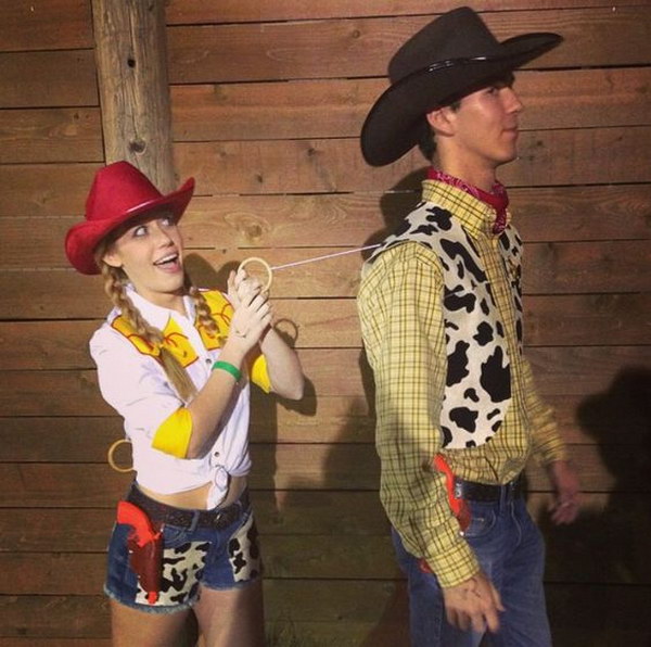 Woody and Jessie Toy Story Couple Costume. 