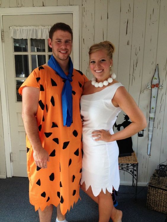 Flintstone Couple Costumes. 