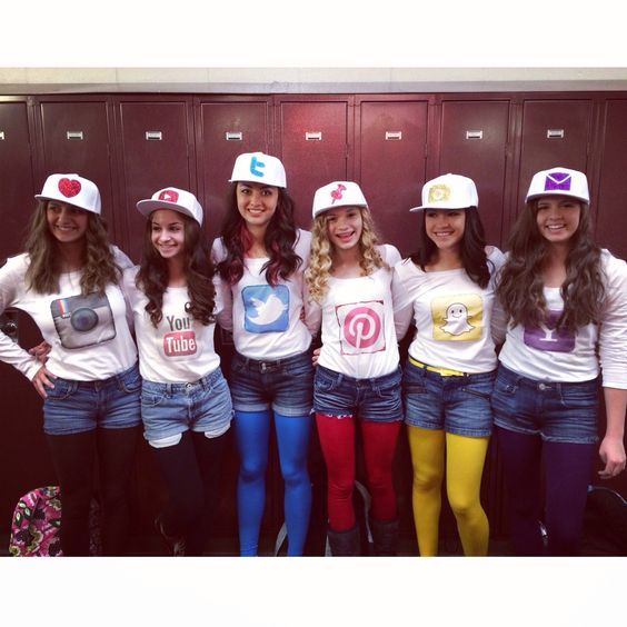 Social Media Group Costumes for Girls. 