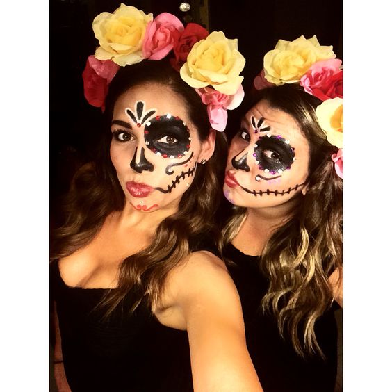 Sugar Skull Halloween Costume. 