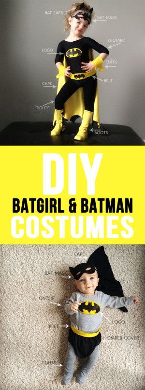 DIY Batman And Batgirl Costume. 