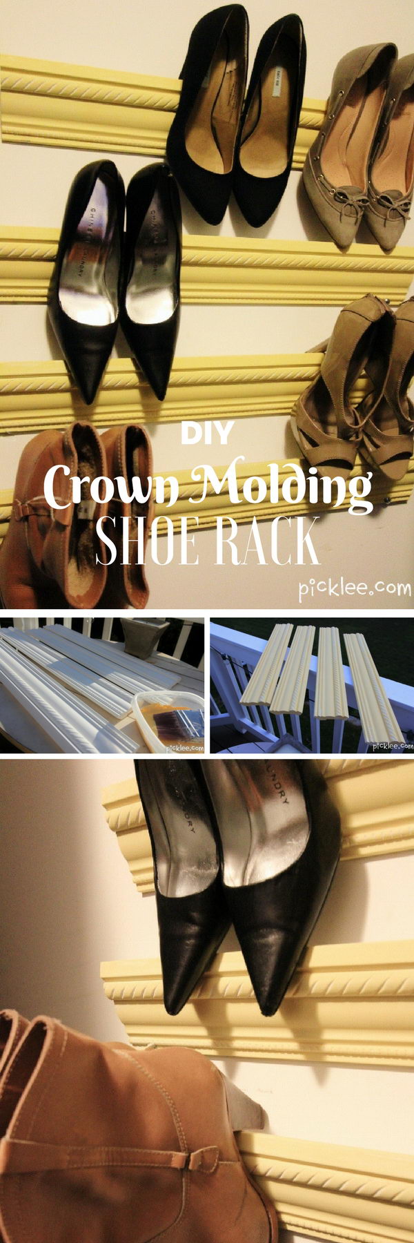 crown molding shoe rack