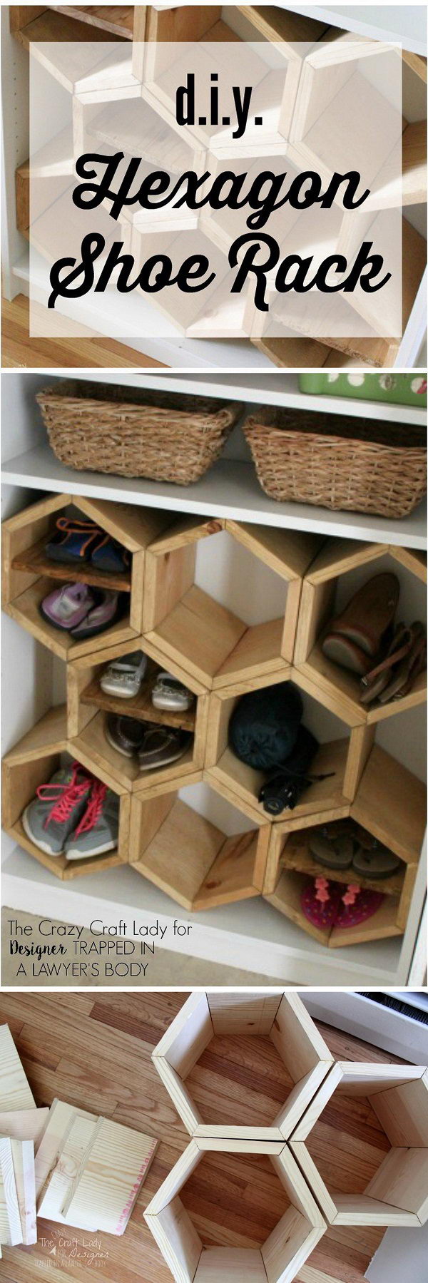 Hexagon Shoe Rack. 