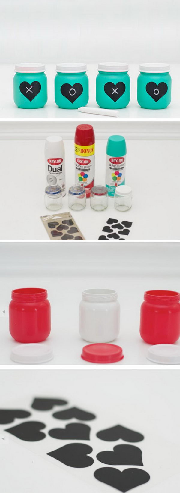 Love Heart Favor Jars. 